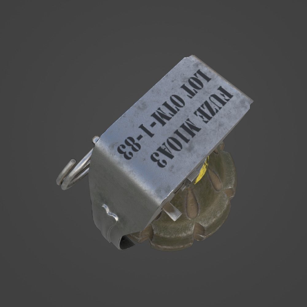 Grenade MK2 - Gameready Asset Low-poly 3D model_5