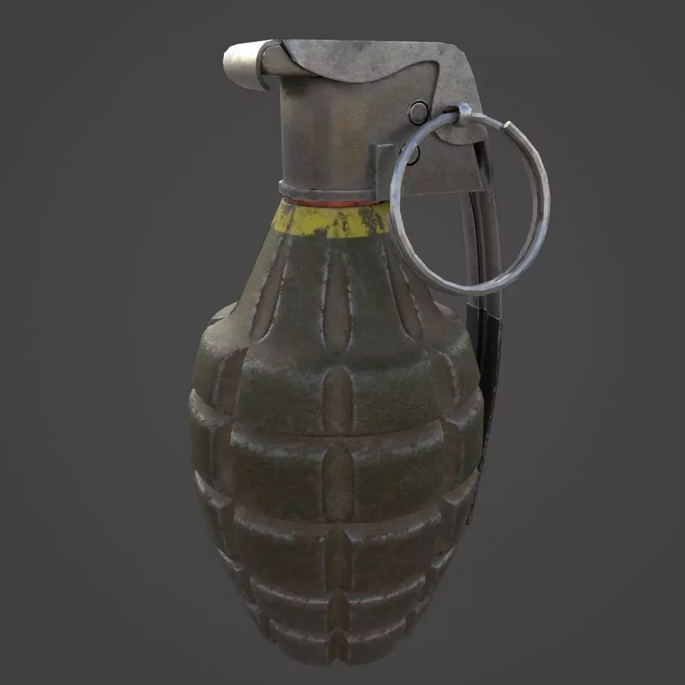 Grenade MK2 - Gameready Asset Low-poly 3D model_0