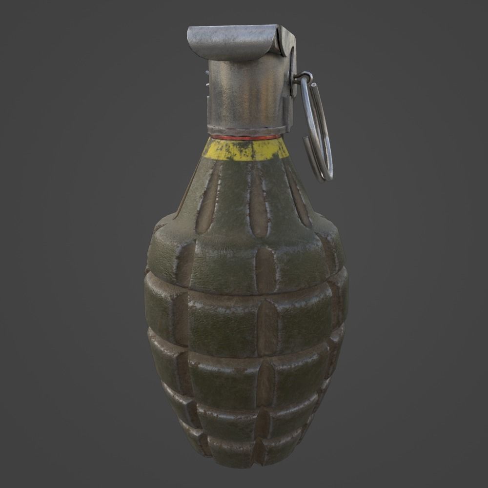 Grenade MK2 - Gameready Asset Low-poly 3D model_2