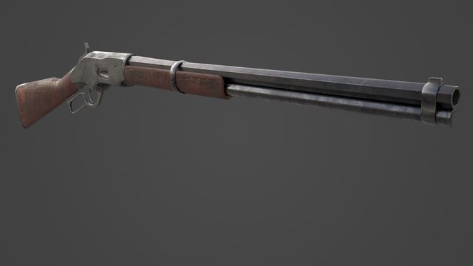 Winchester Rifle - Gameready Asset Low-poly 3D model