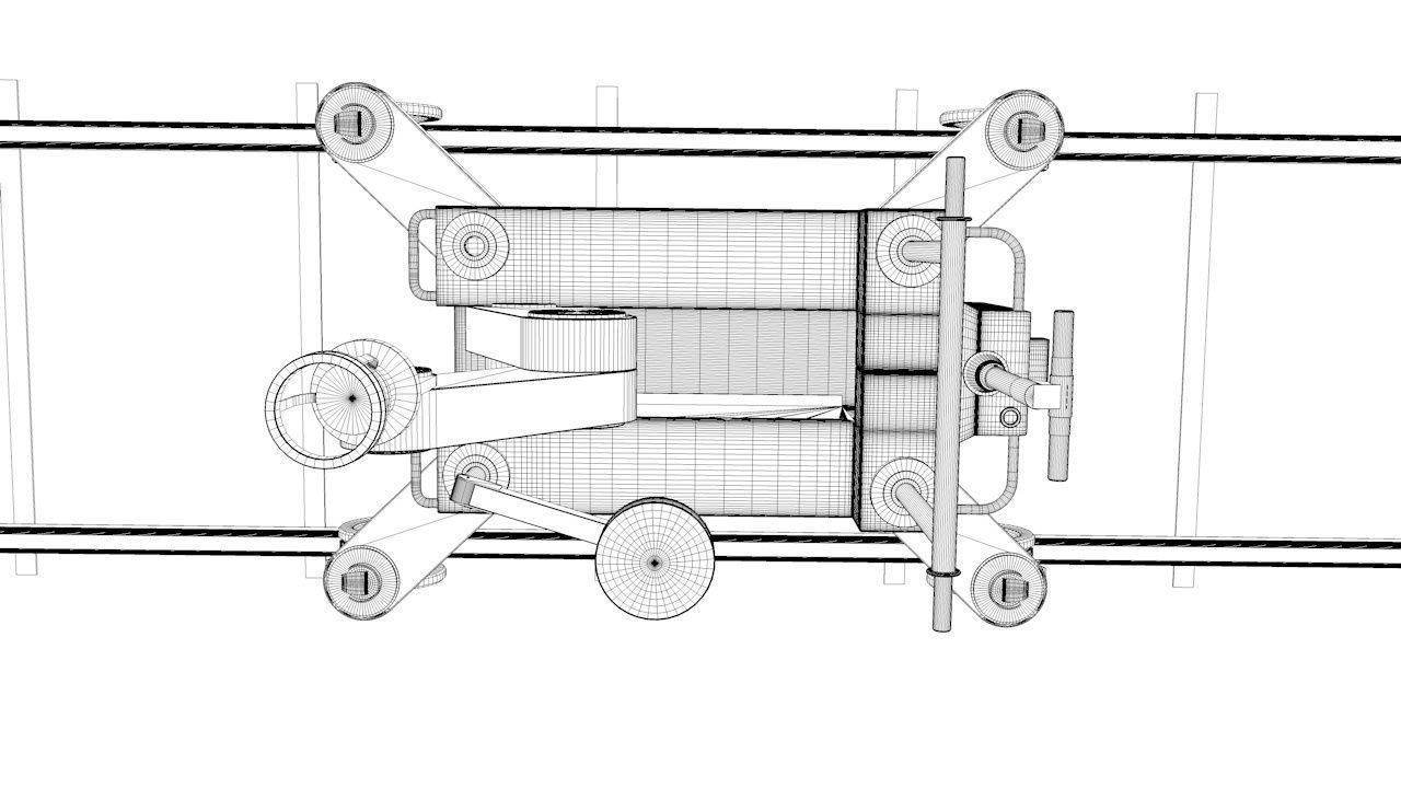 Camera-Dolly-and-Track machine with wheels on track 3D model_5