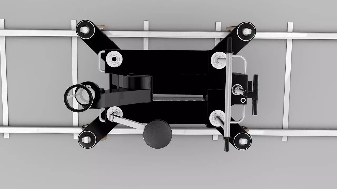 Camera-Dolly-and-Track machine with wheels on track 3D model_0