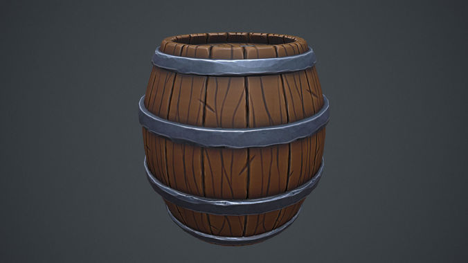 Stylized Barrel - Gameready Asset Low-poly 3D model