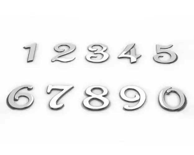 House Address Numbers from 0 to 9 COLLECTION 3D model