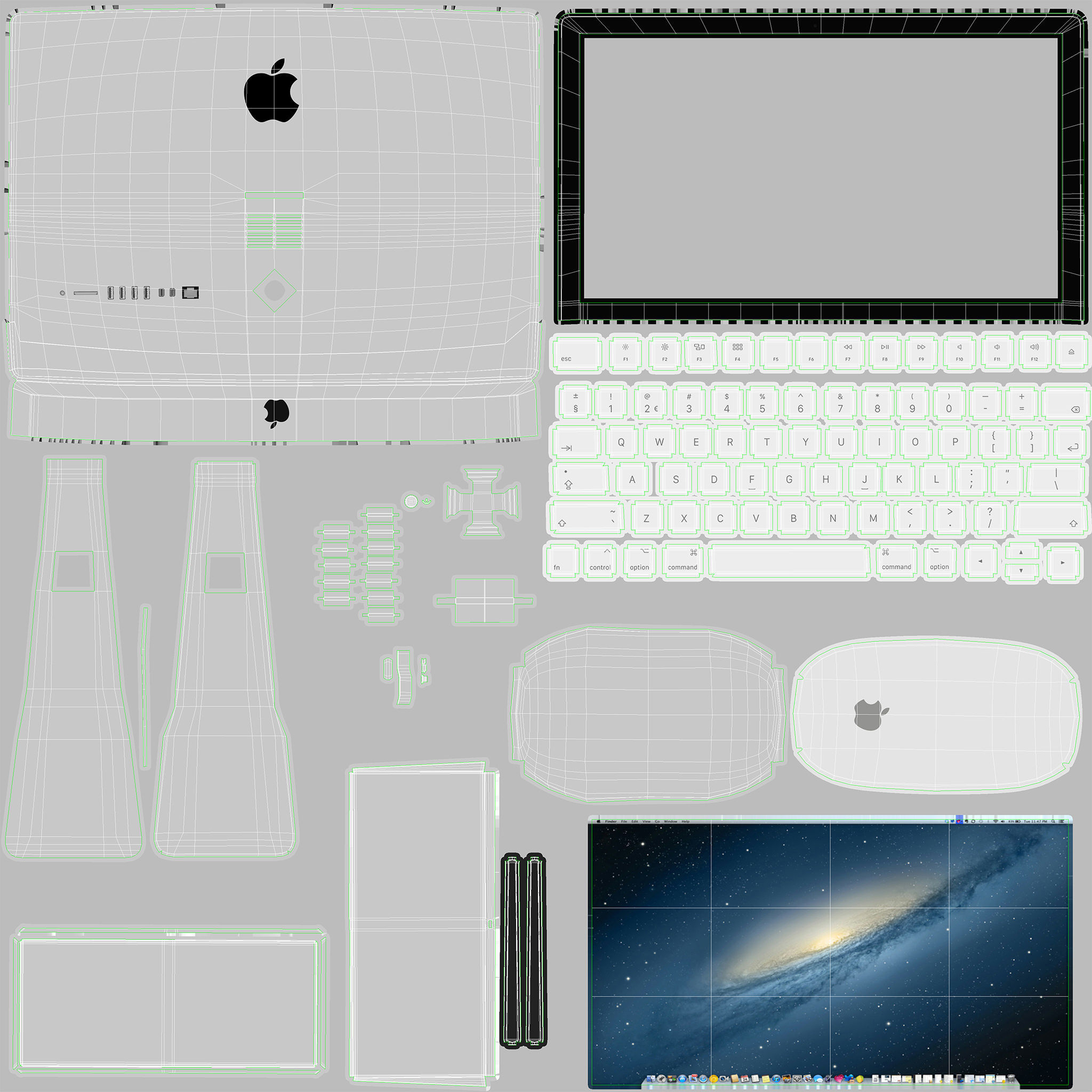 Apple Imac PBR 3D model_17