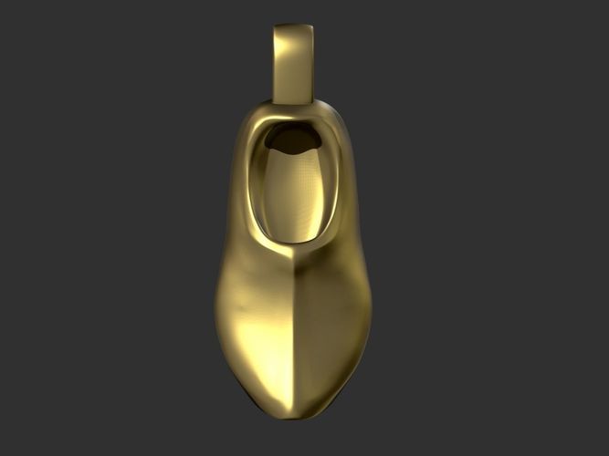 Klomp golden shoe with hole in it 3D print model