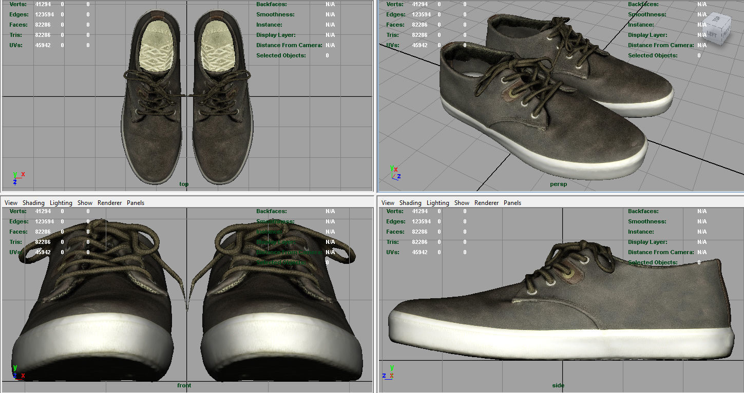 Sneakers 12 Low-poly 3D model_14