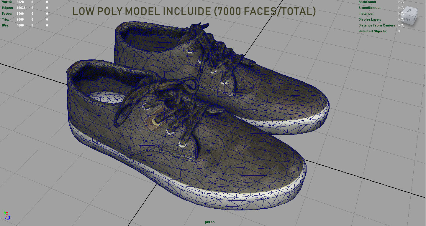 Sneakers 12 Low-poly 3D model_6
