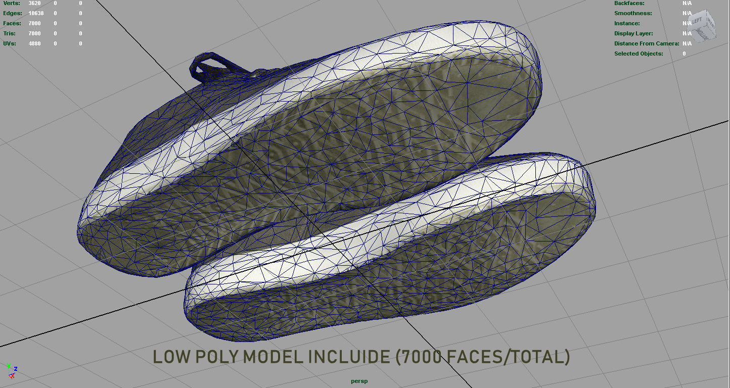 Sneakers 12 Low-poly 3D model_8