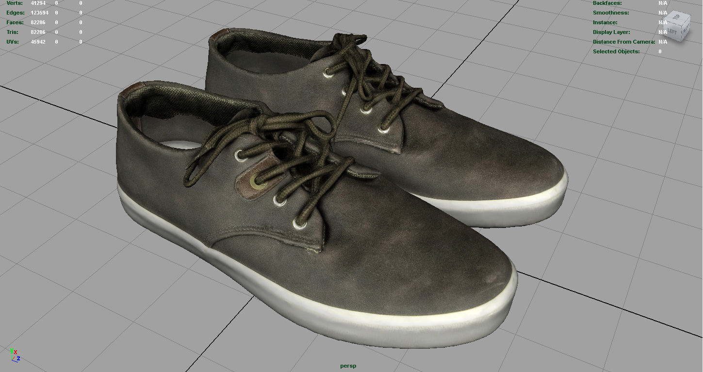 Sneakers 12 Low-poly 3D model_4
