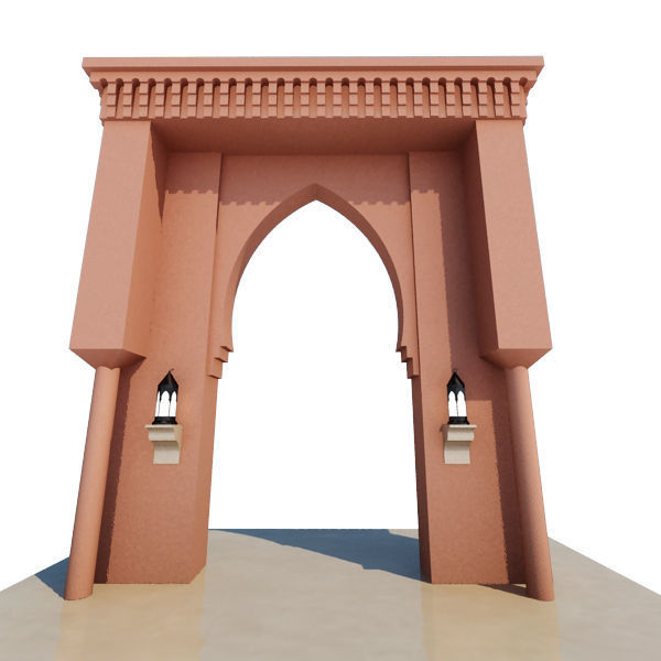 Traditional Moroccan Door 3D model_3