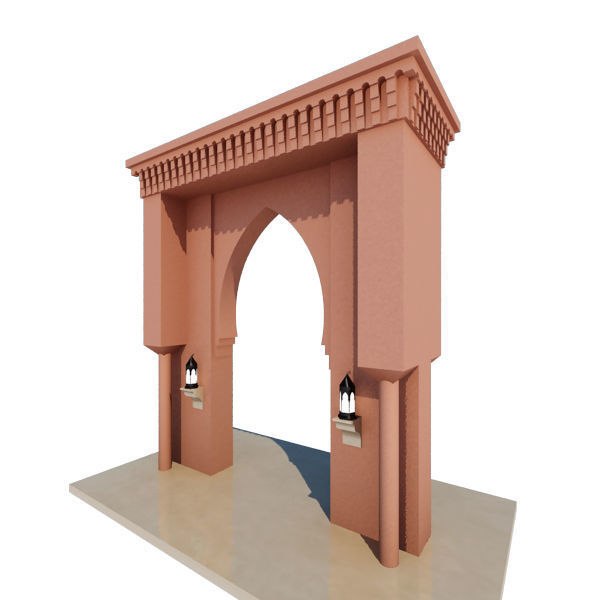 Traditional Moroccan Door 3D model_1