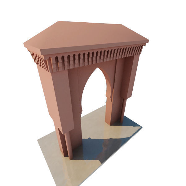 Traditional Moroccan Door 3D model_2