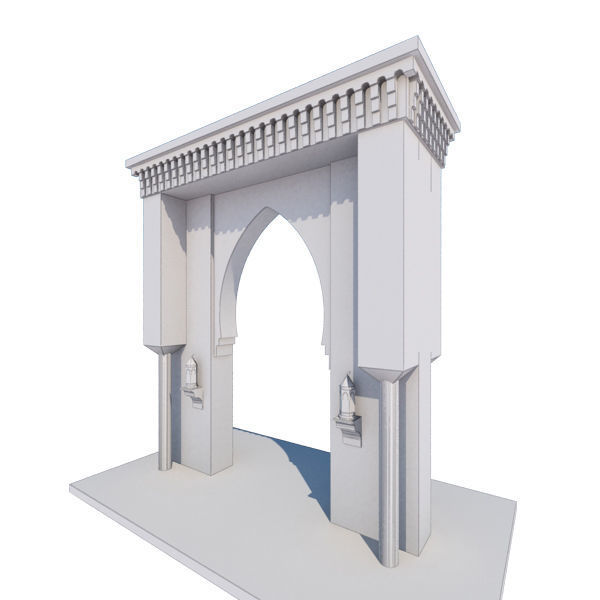 Traditional Moroccan Door 3D model_7