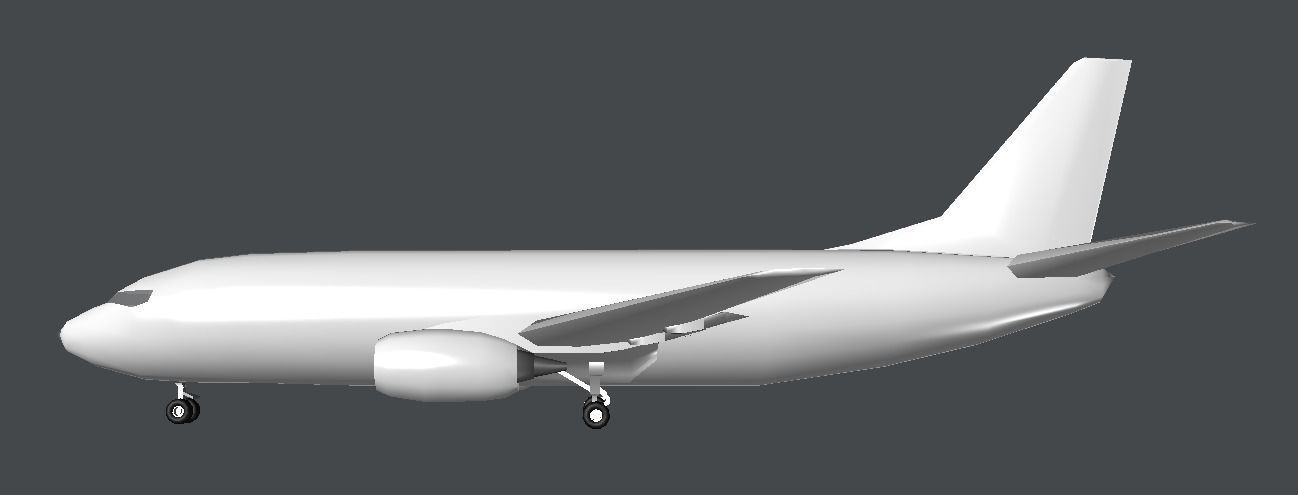 Airbus boeing - boeing Low-poly 3D model_2