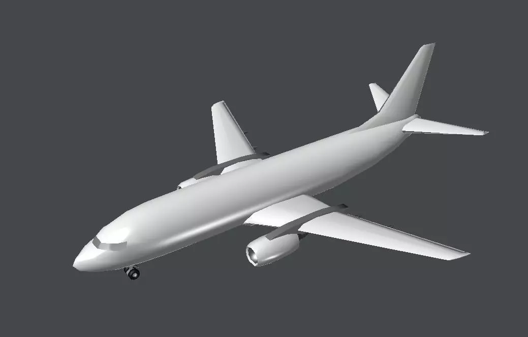 Airbus boeing - boeing Low-poly 3D model_0