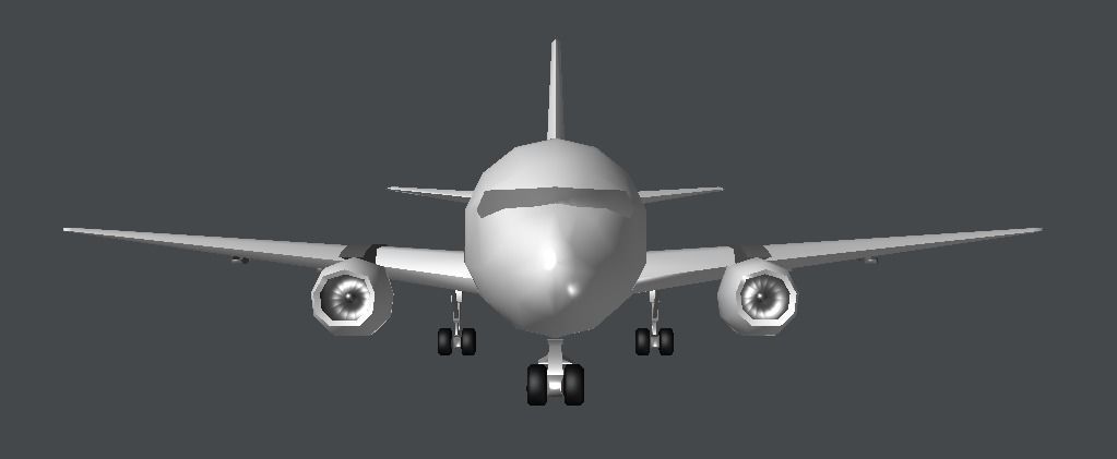 Airbus boeing - boeing Low-poly 3D model_3