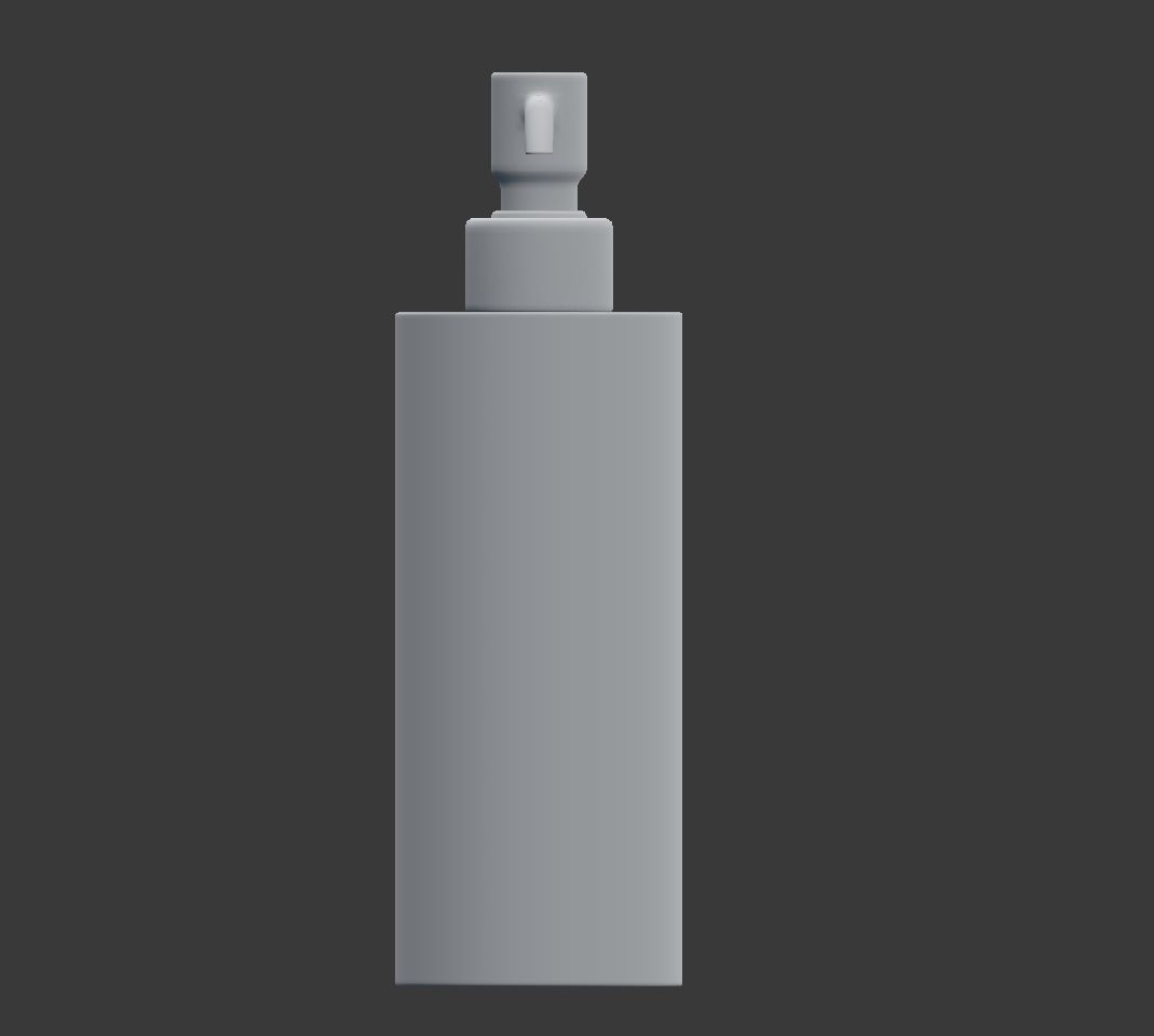 White Marble Soap Dispenser 3D model_6