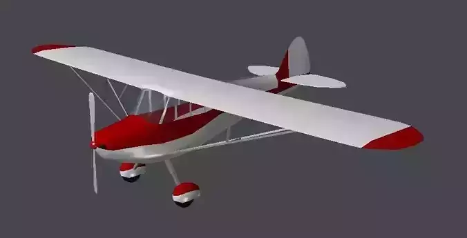 Cessna Airplane Low-poly 3D model