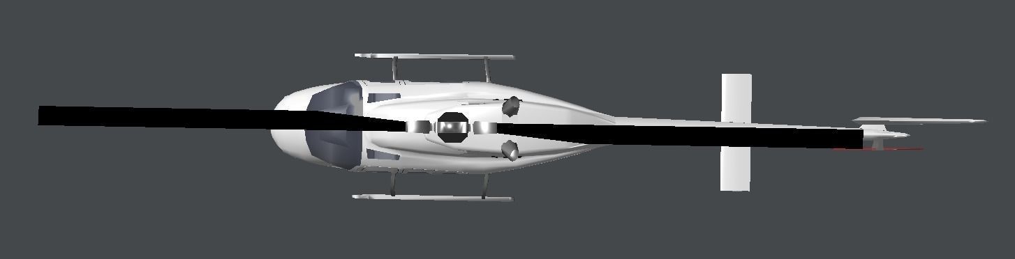 Helicopter Low-poly 3D model_2