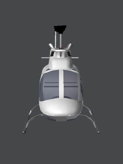 Helicopter Low-poly 3D model_4