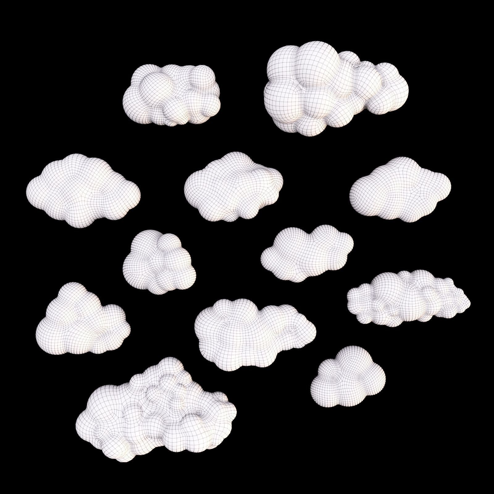 Clouds Set 3D model_16