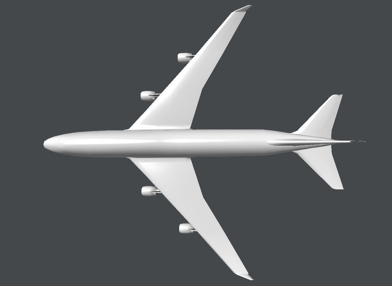 Passenger Plane Low-poly 3D model_2