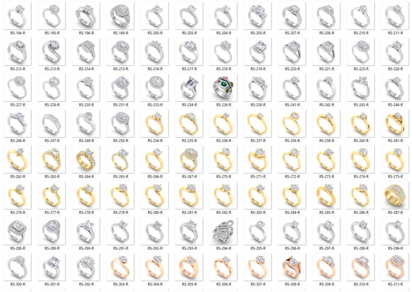 BULK-STL-RING 468 Files 3D print model_3