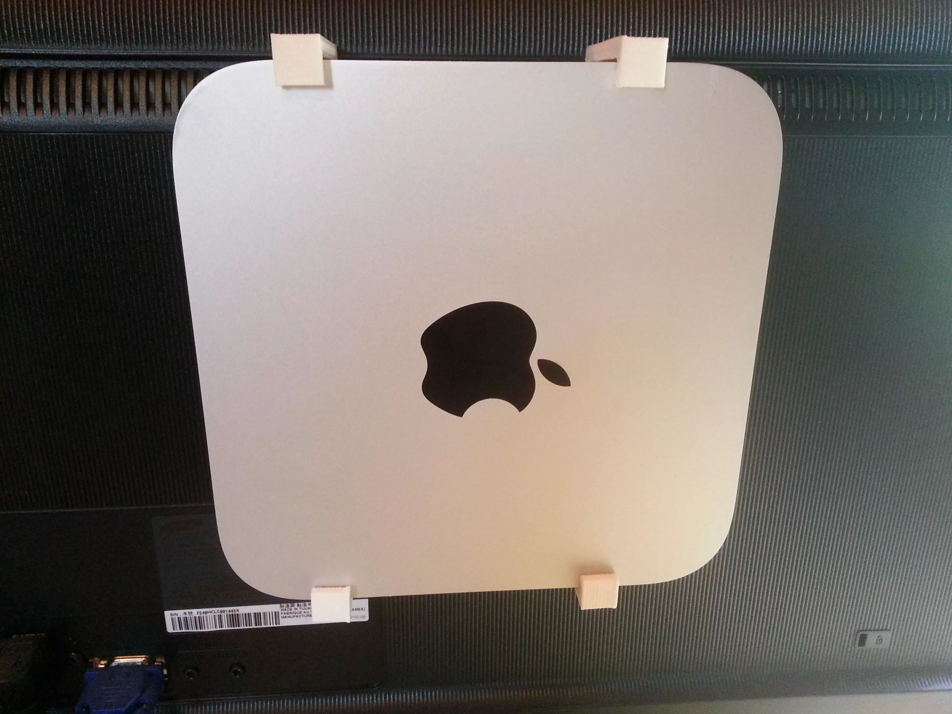 Mac Mini Monitor Bracket Free 3D print model_0