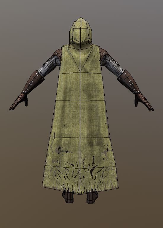 Elf medieval warrior Low-poly 3D model_13