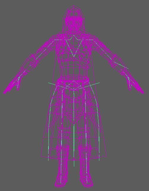 Elf medieval warrior Low-poly 3D model_17