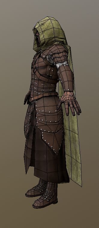 Elf medieval warrior Low-poly 3D model_12