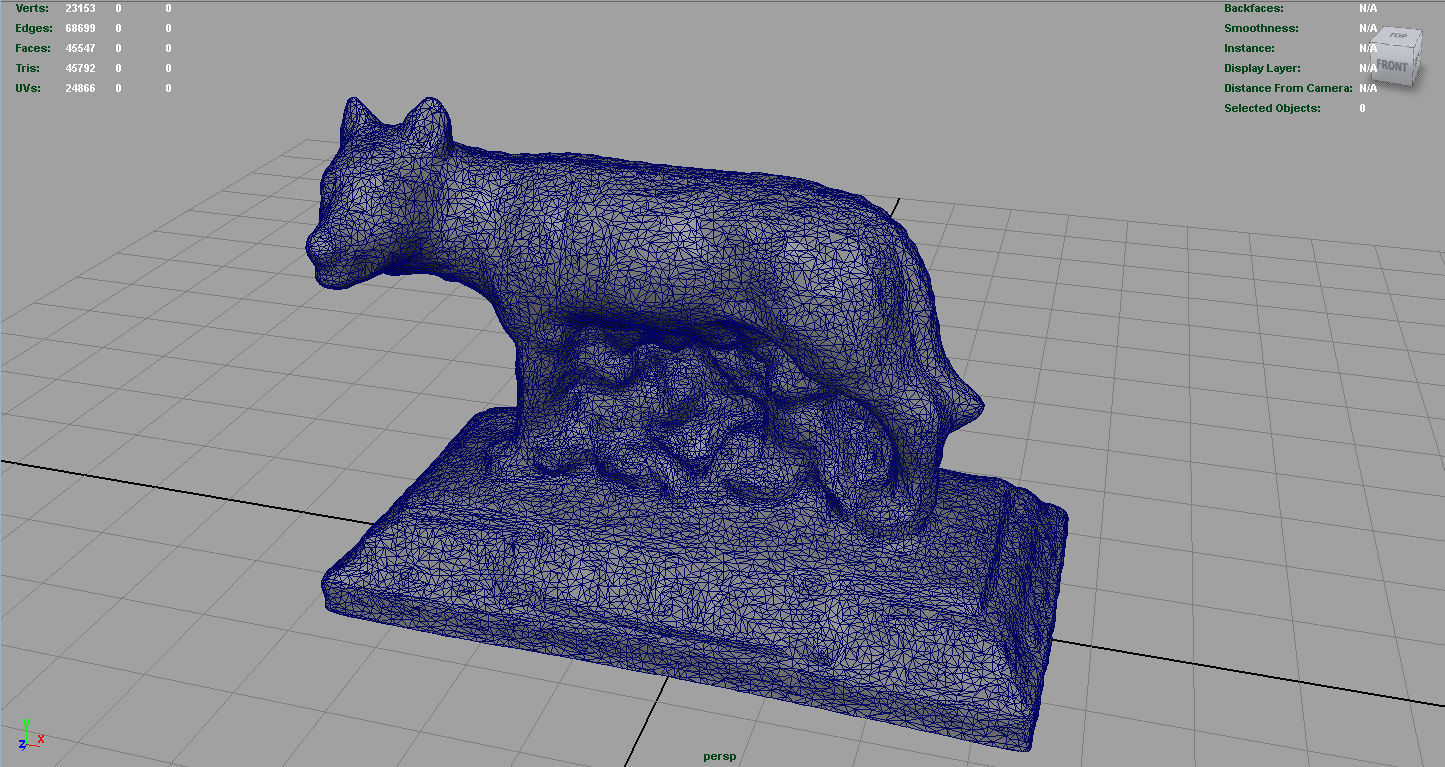 Capitoline Wolf Low-poly 3D model_6