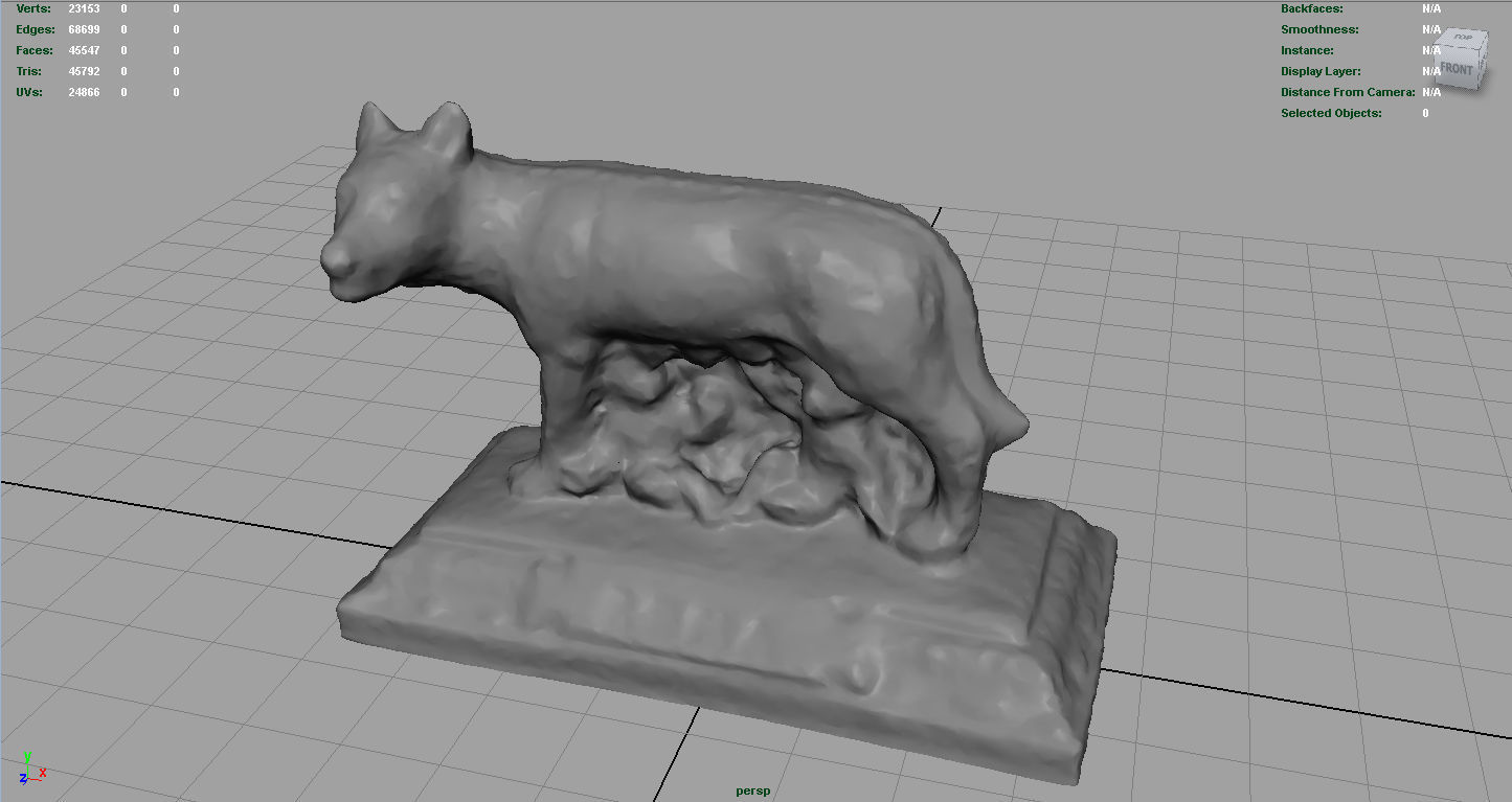 Capitoline Wolf Low-poly 3D model_7