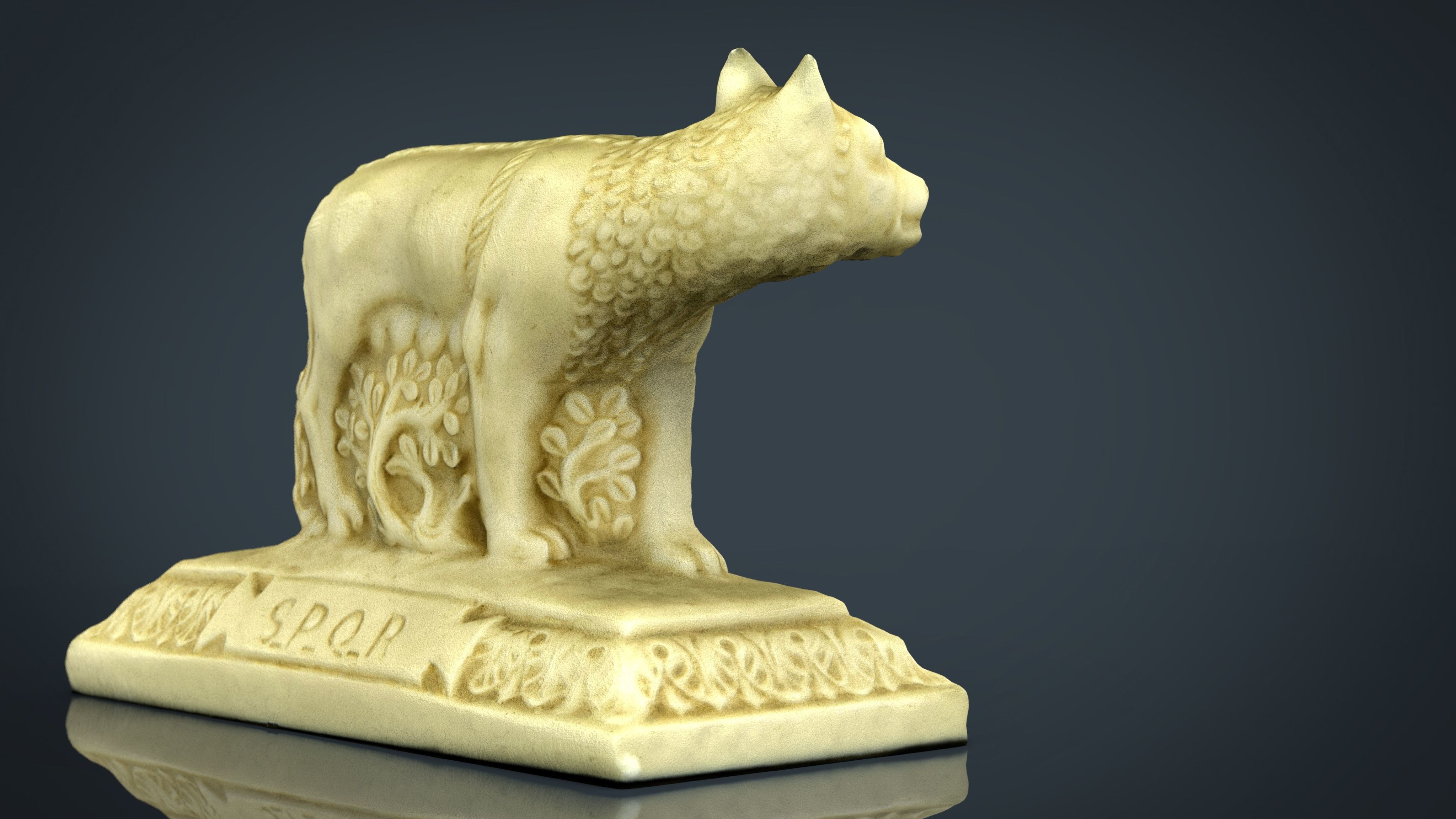 Capitoline Wolf Low-poly 3D model_2