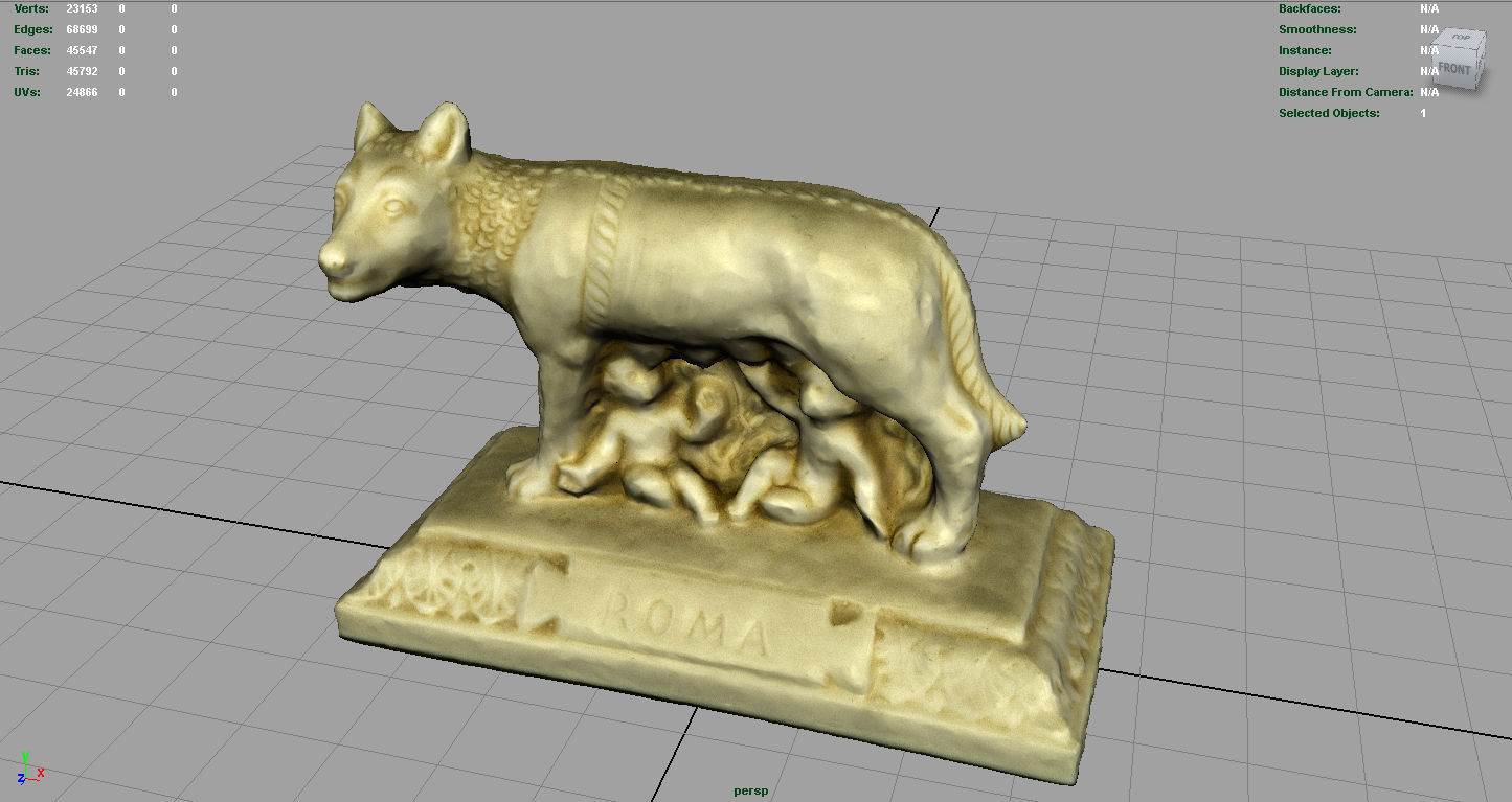 Capitoline Wolf Low-poly 3D model_5
