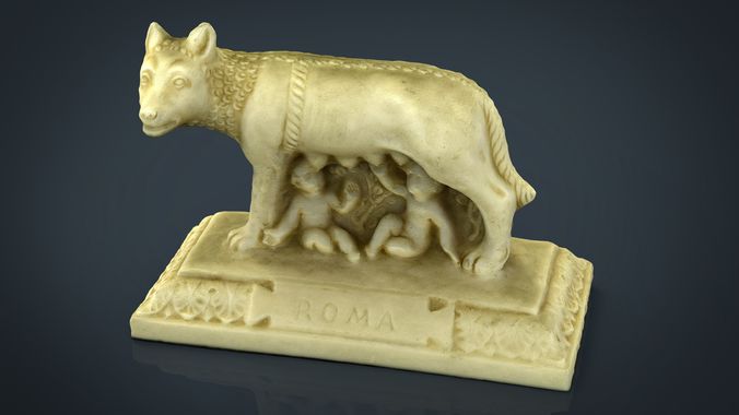 Capitoline Wolf Low-poly 3D model