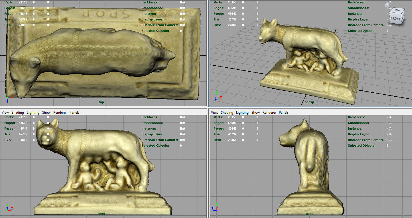 Capitoline Wolf Low-poly 3D model_4