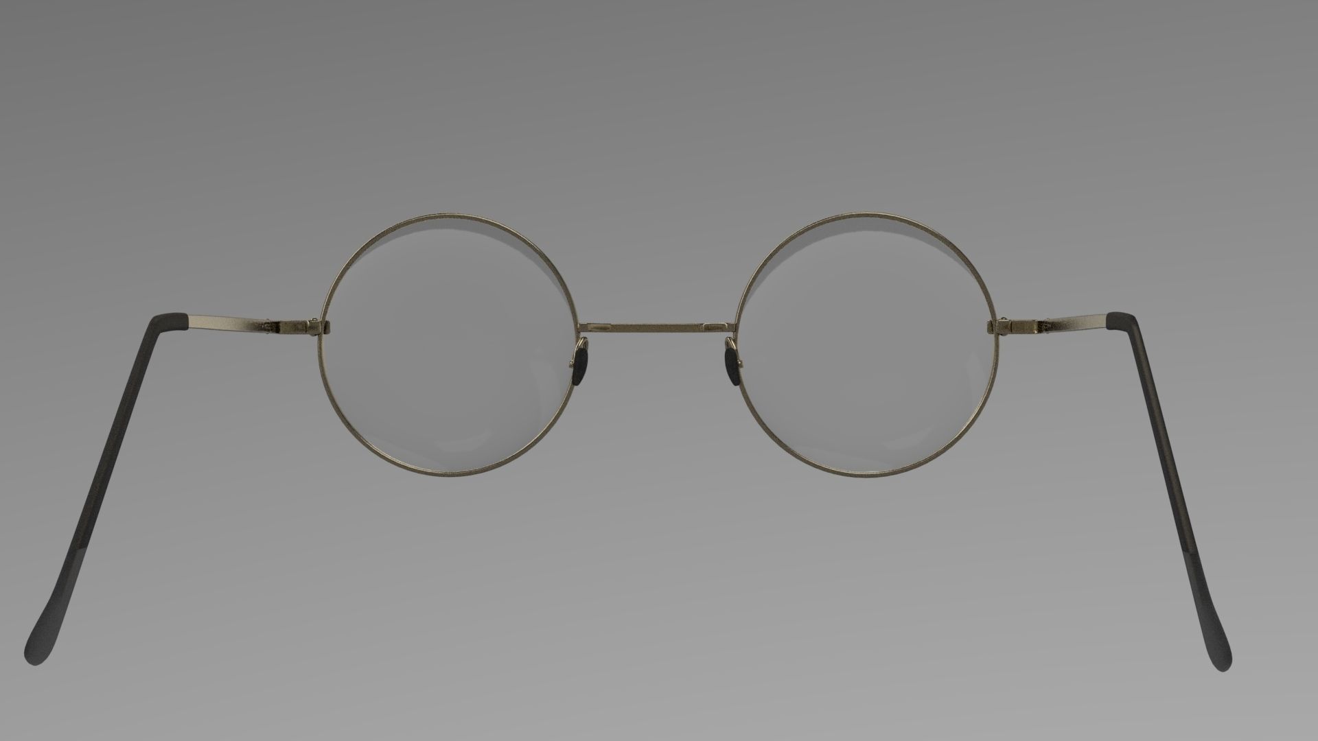 round glasses  Low-poly 3D model_4