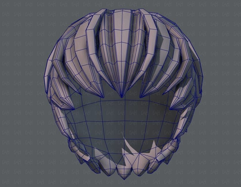 3D Hair style for boy V21 Low-poly 3D model_40