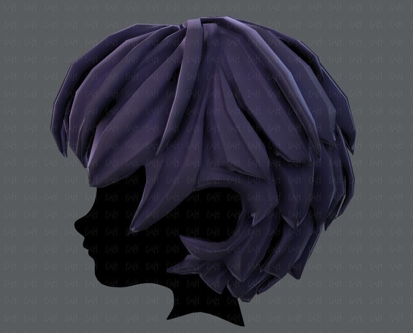 3D Hair style for boy V21 Low-poly 3D model_23