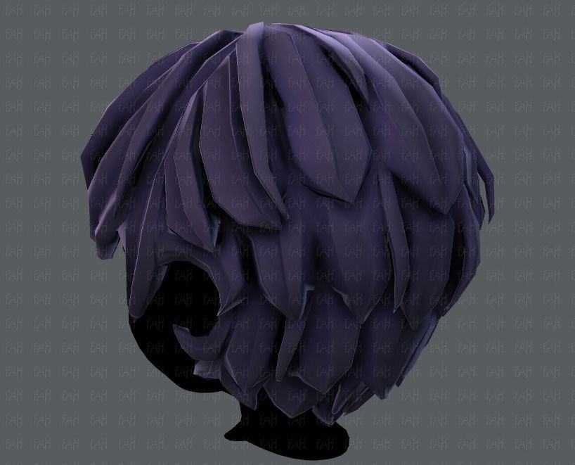 3D Hair style for boy V21 Low-poly 3D model_22