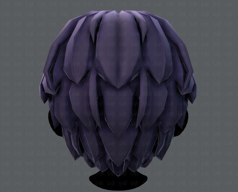 3D Hair style for boy V21 Low-poly 3D model_21