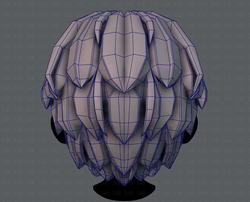 3D Hair style for boy V21 Low-poly 3D model_29