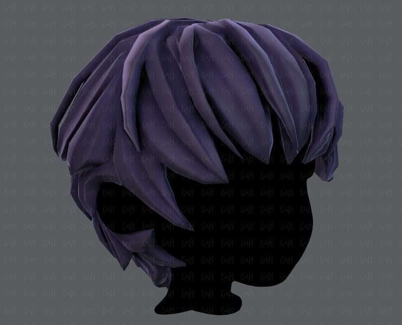 3D Hair style for boy V21 Low-poly 3D model_18