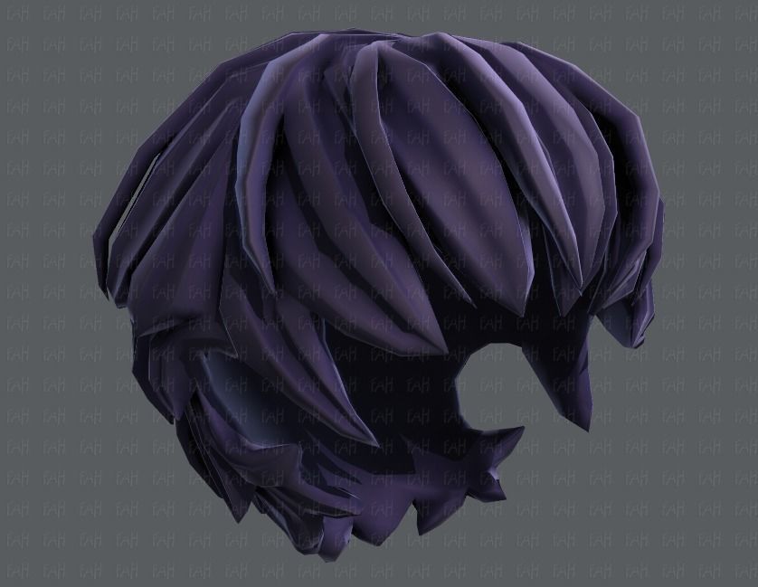 3D Hair style for boy V21 Low-poly 3D model_43