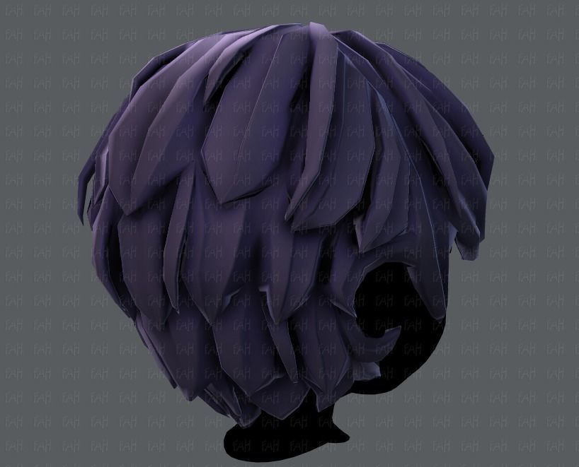 3D Hair style for boy V21 Low-poly 3D model_20