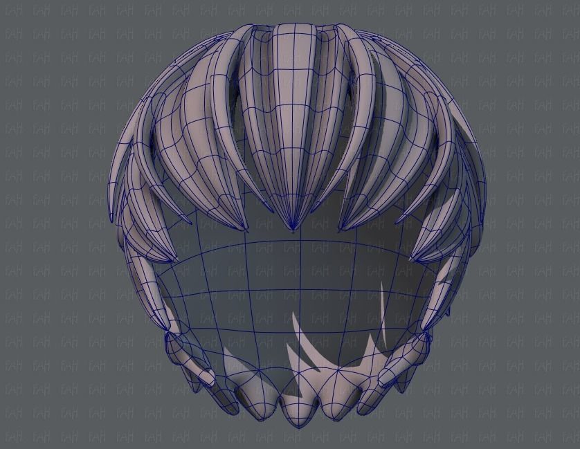 3D Hair style for boy V21 Low-poly 3D model_38