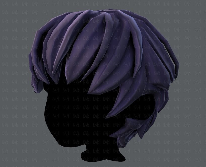 3D Hair style for boy V21 Low-poly 3D model_24