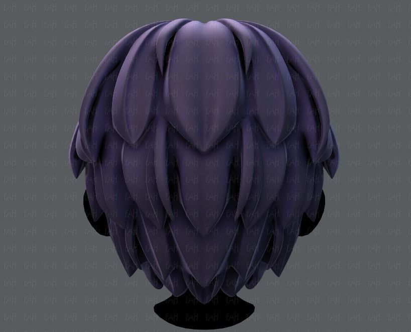 3D Hair style for boy V21 Low-poly 3D model_5